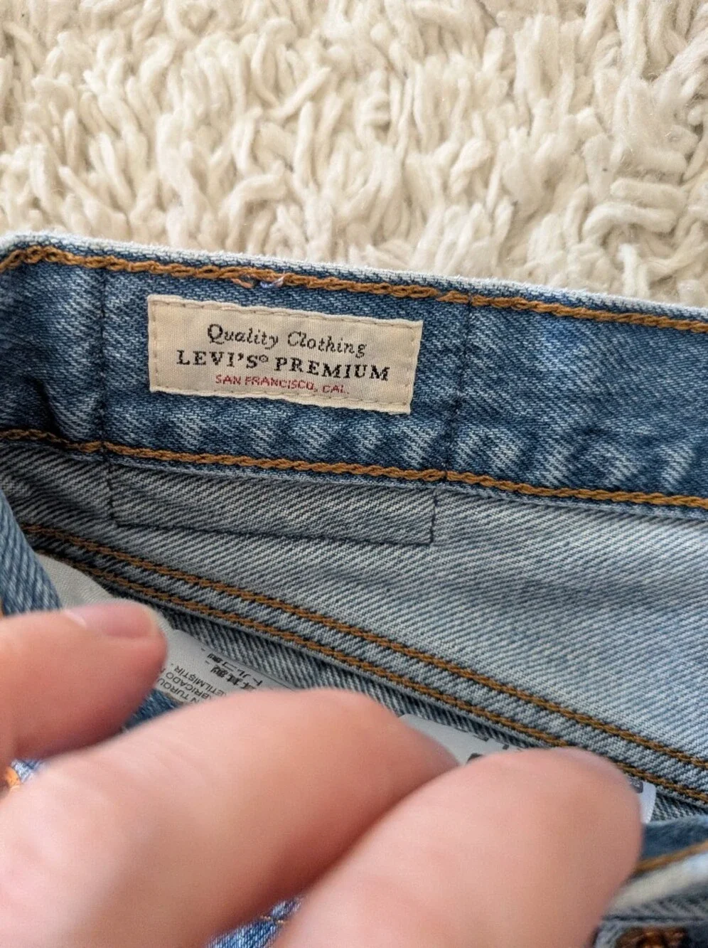 Levi's Big E 501 Distressed High Rise Denim Cut-Off Raw Hem Shorts